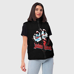 Женский жилет Judas Priest, цвет: 3D-светло-серый — фото 2