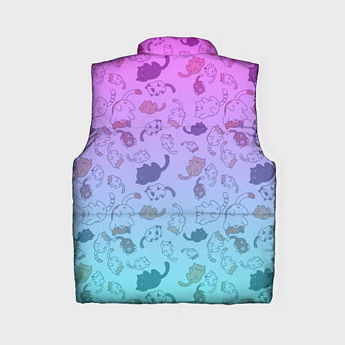 Женский жилет Котики в полете / 3D-Светло-серый – фото 2