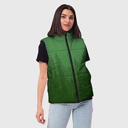 Женский жилет Зеленый Лес, цвет: 3D-красный — фото 2