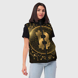 Женский жилет ЗОЛОТОЙ БИТКОИН, цвет: 3D-светло-серый — фото 2