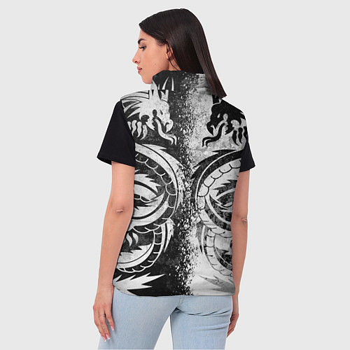 Женский жилет ДРАКОНЫ DRAGONS / 3D-Черный – фото 4