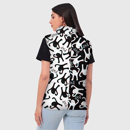 Женский жилет МЕМ КОТ ЪУЪ СЪУКА / 3D-Красный – фото 4