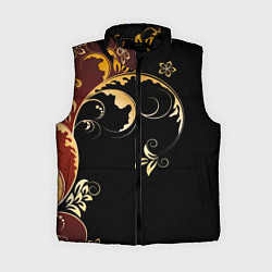 Женский жилет Узор - Хохлома, цвет: 3D-черный