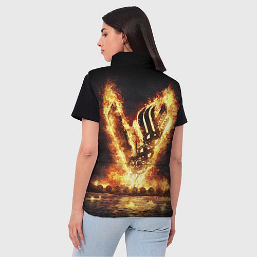 Женский жилет ВИКИНГИ VIKINGS V / 3D-Черный – фото 4