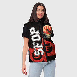 Женский жилет Five Finger Death Punch 1, цвет: 3D-красный — фото 2