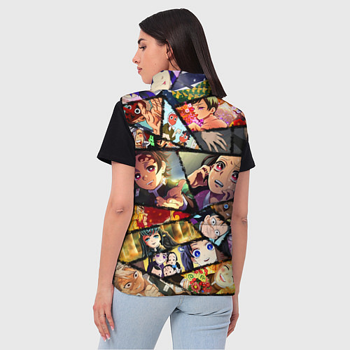 Женский жилет КЛИНОК РАССЕКАЮЩИЙ ДЕМОНОВ / 3D-Светло-серый – фото 4