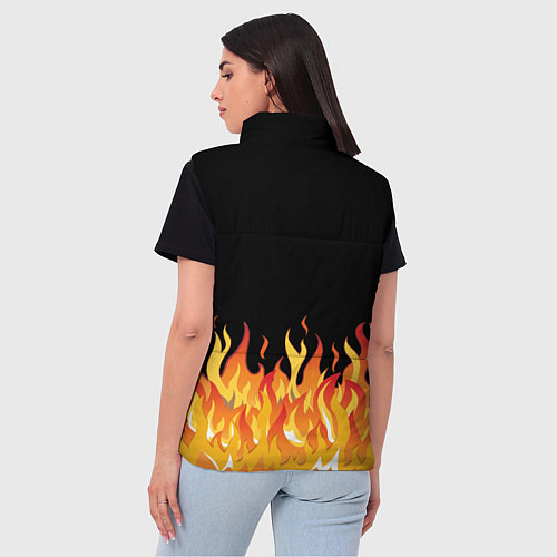 Женский жилет ОГОНЬ И НИЧЕГО ЛИШНЕГО / 3D-Черный – фото 4