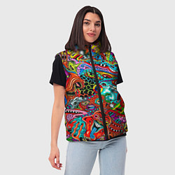 Женский жилет Яркая абстракция bright abstraction, цвет: 3D-светло-серый — фото 2