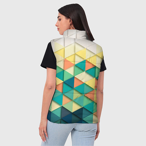 Женский жилет Ромбики / 3D-Красный – фото 4