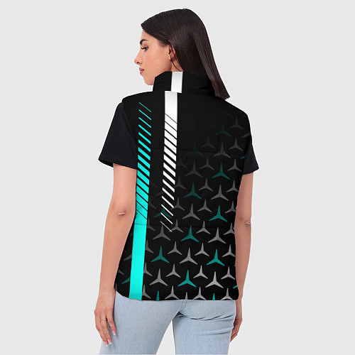 Женский жилет МЕРСЕДЕС AQUA BLACK GRADIENT / 3D-Черный – фото 4