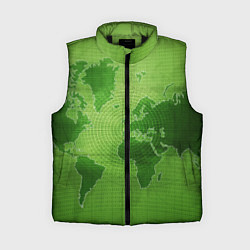 Женский жилет Карта мира