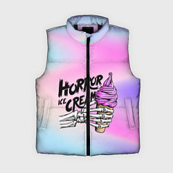 Женский жилет Жуткое мороженое, цвет: 3D-черный