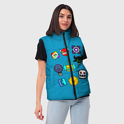 Женский жилет Geometry Dash: Icons, цвет: 3D-черный — фото 2