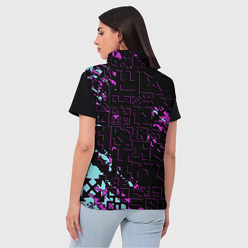 Женский жилет Geometry Dash / 3D-Светло-серый – фото 4