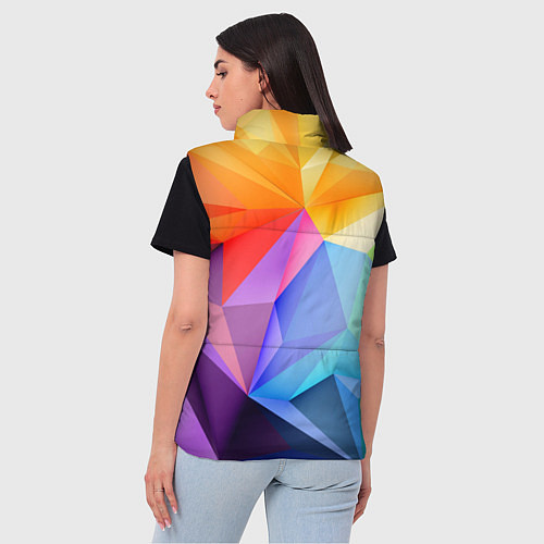 Женский жилет Радужная геометрия / 3D-Черный – фото 4