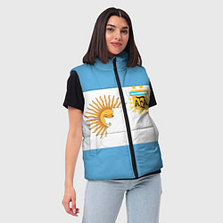 Женский жилет Сборная Аргентины, цвет: 3D-черный — фото 2