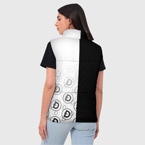 Женский жилет DOGECOIN DOGE КАРМАН / 3D-Черный – фото 4