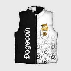 Женский жилет DOGECOIN DOGE КАРМАН, цвет: 3D-черный
