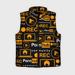 Женский жилет PORNHUB ПОРНХАБ УЗОР, цвет: 3D-светло-серый