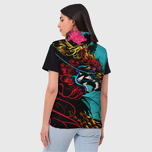 Женский жилет Дракон Dragon / 3D-Черный – фото 4