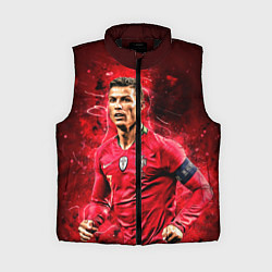 Женский жилет Криштиану Роналду Португалия, цвет: 3D-черный