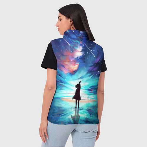 Женский жилет Дотянуться до космоса / 3D-Светло-серый – фото 4