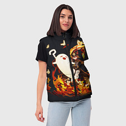 Женский жилет GENSHIN IMPACT HU TAO, цвет: 3D-красный — фото 2