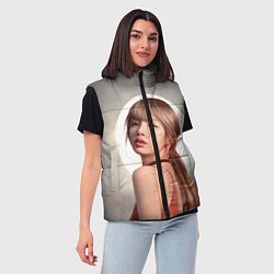 Женский жилет Лиса маслом, цвет: 3D-светло-серый — фото 2