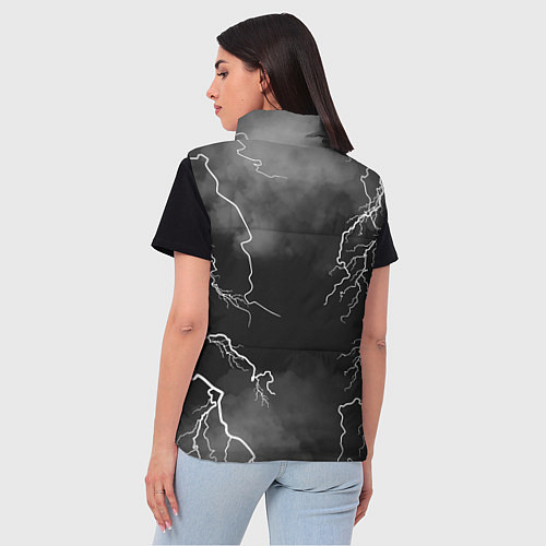 Женский жилет METALLICA РАЗРЯД МОЛНИИ / 3D-Черный – фото 4