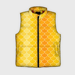 Женский жилет Желтая чешуя, цвет: 3D-красный