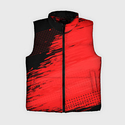 Женский жилет ЧЕРНО-КРАСНЫЙ ГРАНЖ GRUNGE Z, цвет: 3D-черный