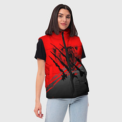 Женский жилет Славянские символы, цвет: 3D-красный — фото 2