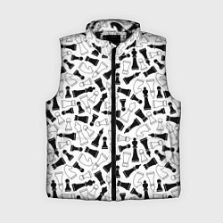 Женский жилет Шахматы, цвет: 3D-черный