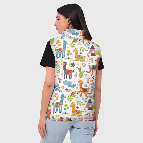 Женский жилет Ламы / 3D-Красный – фото 4