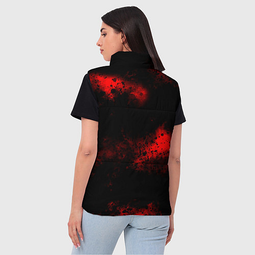 Женский жилет Элизиум череп с табличкой / 3D-Черный – фото 4