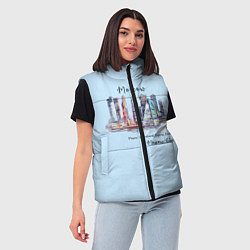 Женский жилет Москва-Сити, цвет: 3D-красный — фото 2