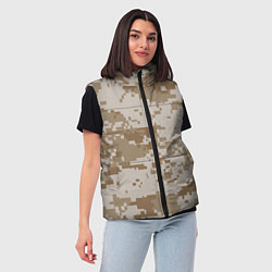 Женский жилет Камуфляжный пиксель, цвет: 3D-красный — фото 2