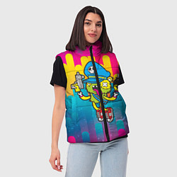 Женский жилет Crazy Bomberman, цвет: 3D-красный — фото 2