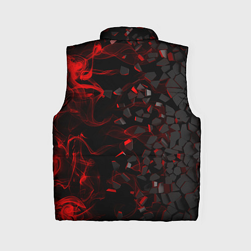 Женский жилет 3Д Разлом 3D Плиты и огонь / 3D-Светло-серый – фото 2