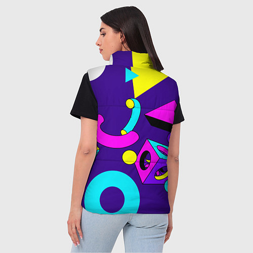 Женский жилет Геометрические фигуры / 3D-Черный – фото 4