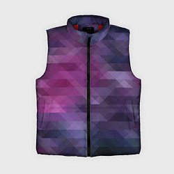 Женский жилет Фиолетово-бордовый узор, цвет: 3D-красный