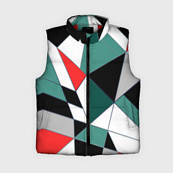 Женский жилет Абстрактный геометрический, цвет: 3D-красный
