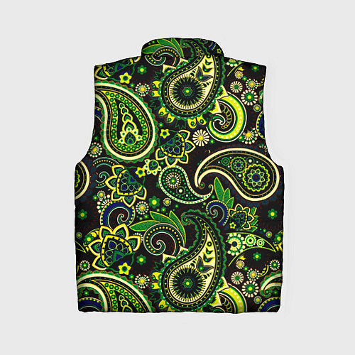 Женский жилет Ярко зеленые славянские узоры / 3D-Светло-серый – фото 2