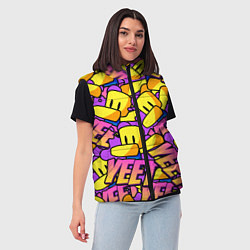 Женский жилет ROBLOX РОБЛОКС YEET, цвет: 3D-светло-серый — фото 2