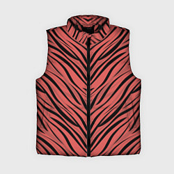 Женский жилет Полосатый тигровый узор, цвет: 3D-черный