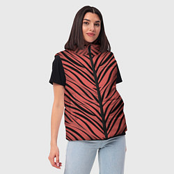 Женский жилет Полосатый тигровый узор, цвет: 3D-черный — фото 2