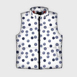 Женский жилет Акварельный синий горох, цвет: 3D-красный