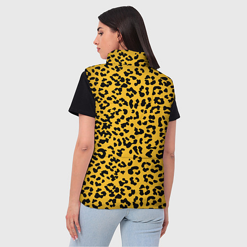 Женский жилет Леопард желтый / 3D-Красный – фото 4