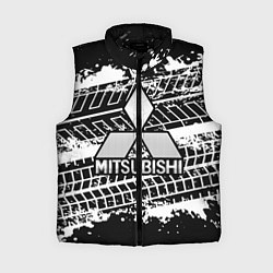 Женский жилет MITSUBISHI СЛЕДЫ ШИН, цвет: 3D-черный