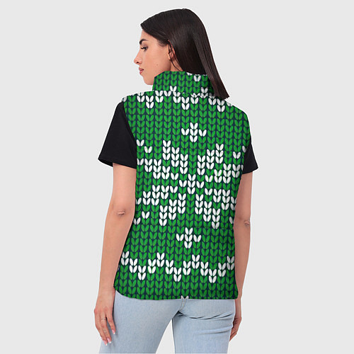 Женский жилет Снежинка / 3D-Черный – фото 4